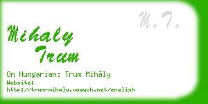 mihaly trum business card